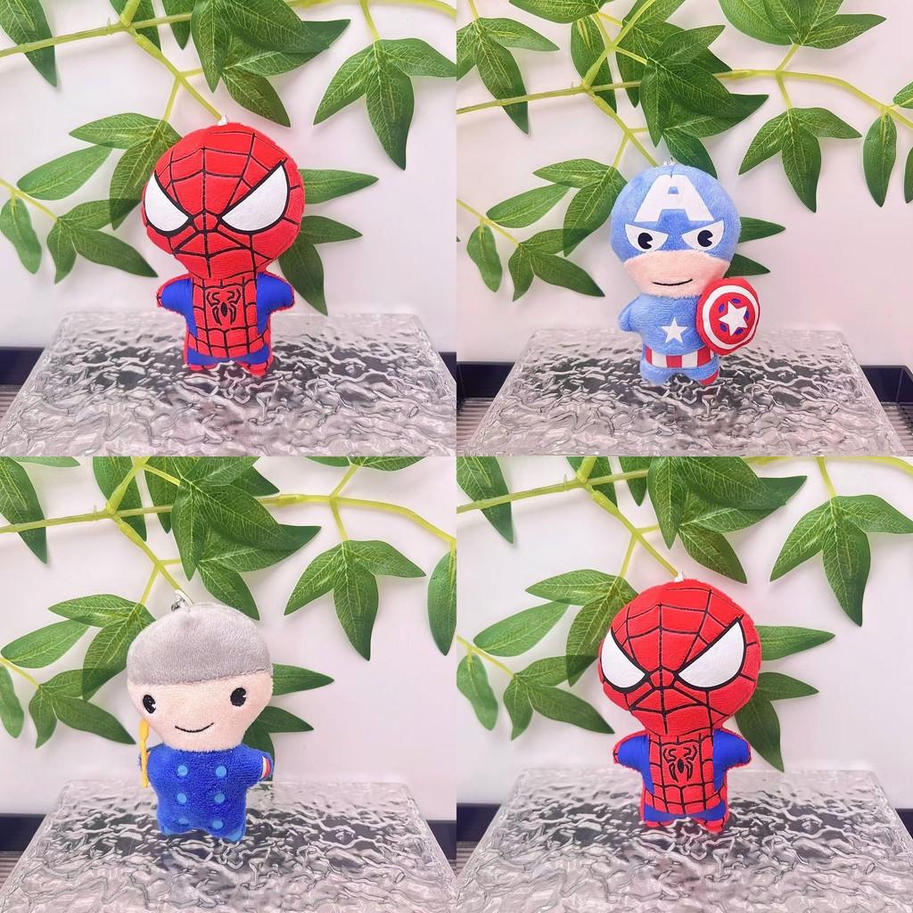 Плюшевая игрушка Marvel Avengers Человек-паук Мягкий брелок с дизайном Железного человека и Халка для детей