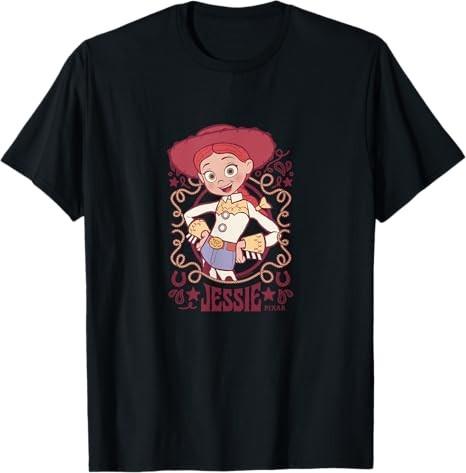 Toy Story Jessie Western Portrait Black TShirt
