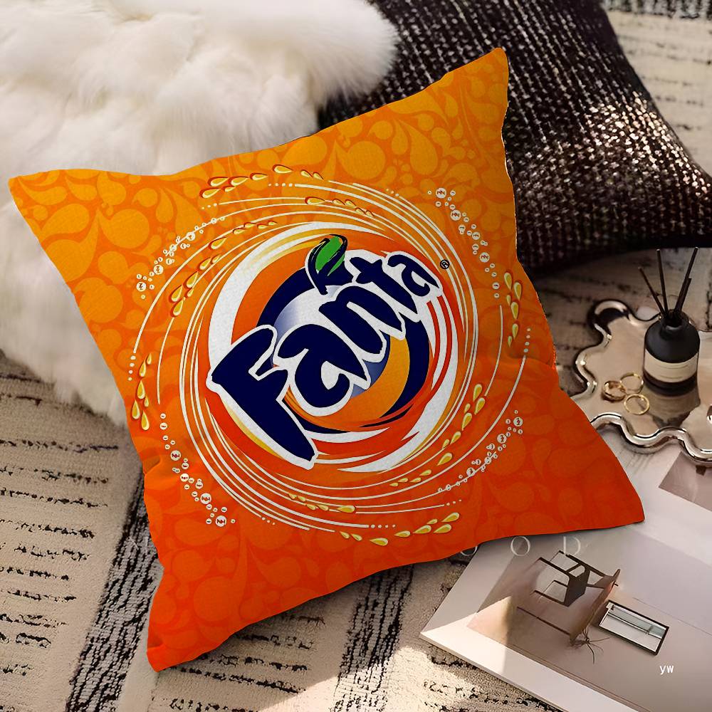 Смешная наволочка с логотипом F-Fanta, декоративная подушка для автомобиля, чехол для подушки на диван, в машину, рождественский подарок 40x40см 45x45см