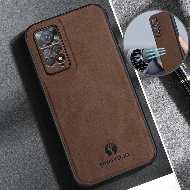 Чехол из овчины для Xiaomi Redmi Note 11 Pro 5g 11pro 11s 4g Роскошный мужской деловой винтажный магнитный чехол на заднюю панель Note11 S