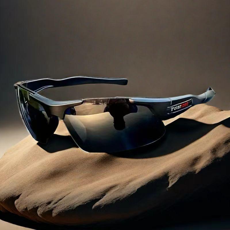 Новые мужские спортивные солнцезащитные очки с полуободком Модные мужские уличные очки для езды на велосипеде Рыболовные очки Очки с защитой UV400