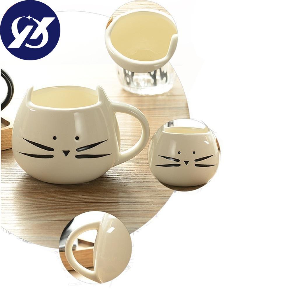 Керамическая кружка Lovely Cat Wte/черный кофе с молоком, 420 мл, чашка для пар, праздничный подарок FRE