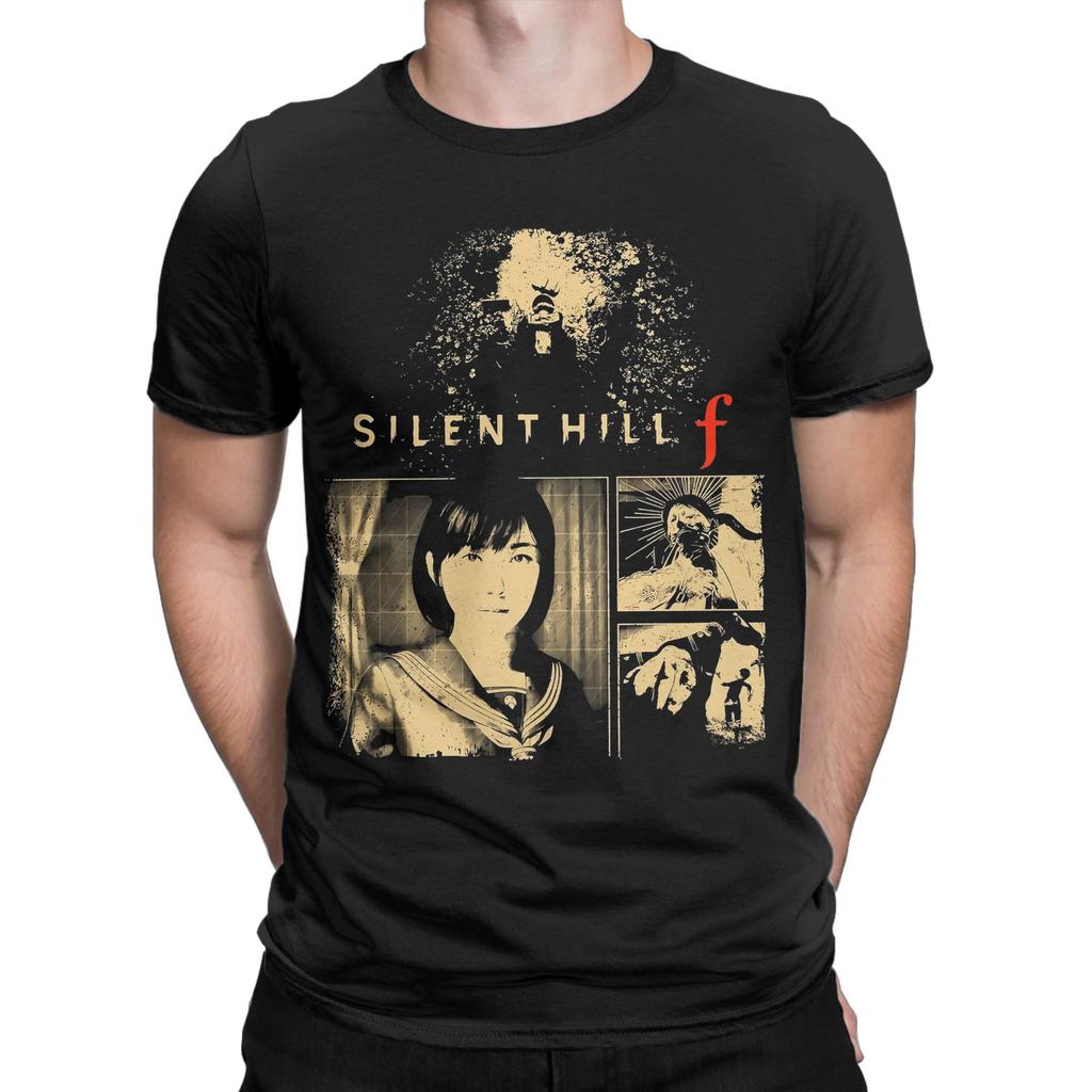 Мужская футболка в стиле хоррор-игры Silent Hill F, Хинако Симидзу, хлопковая одежда, новинка, с коротким рукавом, с круглым вырезом, летняя футболка
