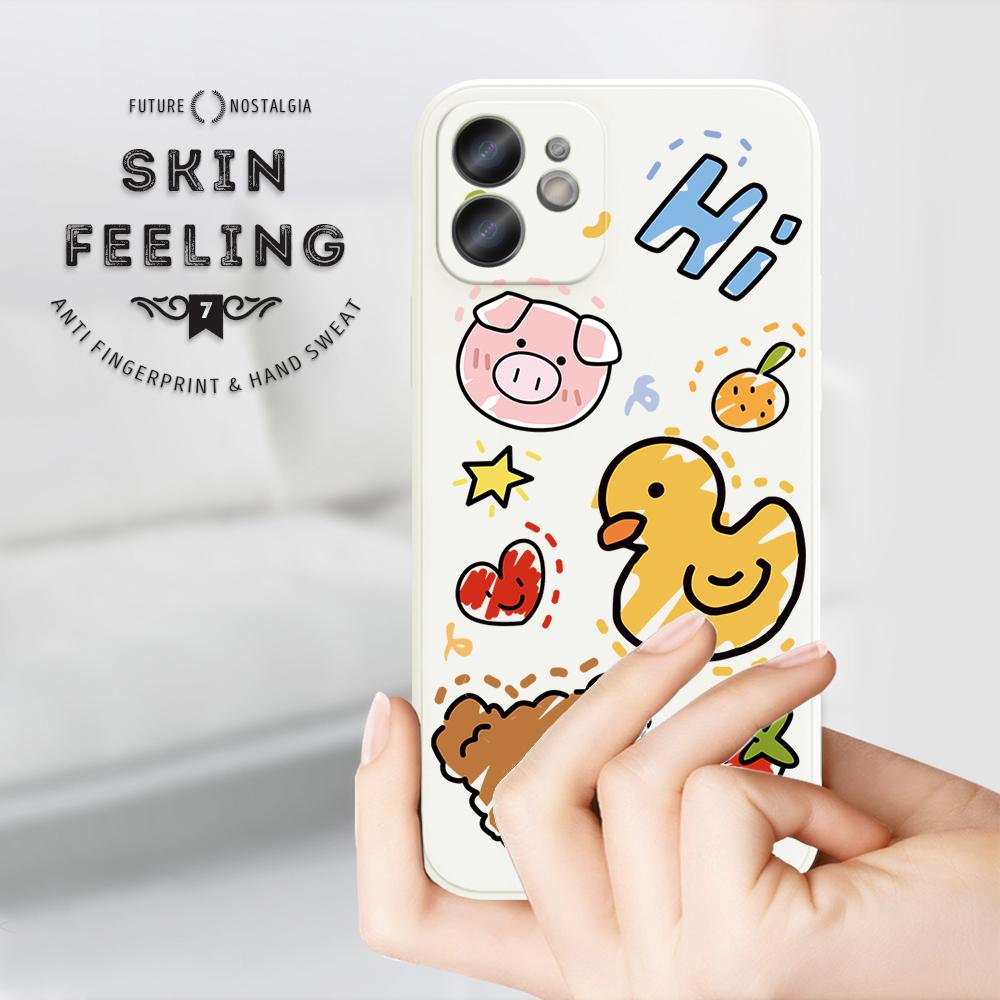 Милый милый чехол для телефона с изображением животных для Redmi Xiaomi POCO Note 10 Pro 9 9A 9T 10C 8 7 11 Lite 5G X3 M3 с квадратным краем, мягкая полная защита камеры, мягкий чехол из ТПУ