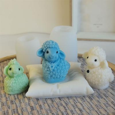 3D Милая овечка силиконовая форма DIY животное изготовление свечей гипсовая смола мыло форма ручной работы шоколадная помадка выпечка инструмент ремесло подарок