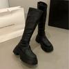 Small Boots Women's 2025 New Boots Autumn Thick-soled Maillard High Boots Black Boots