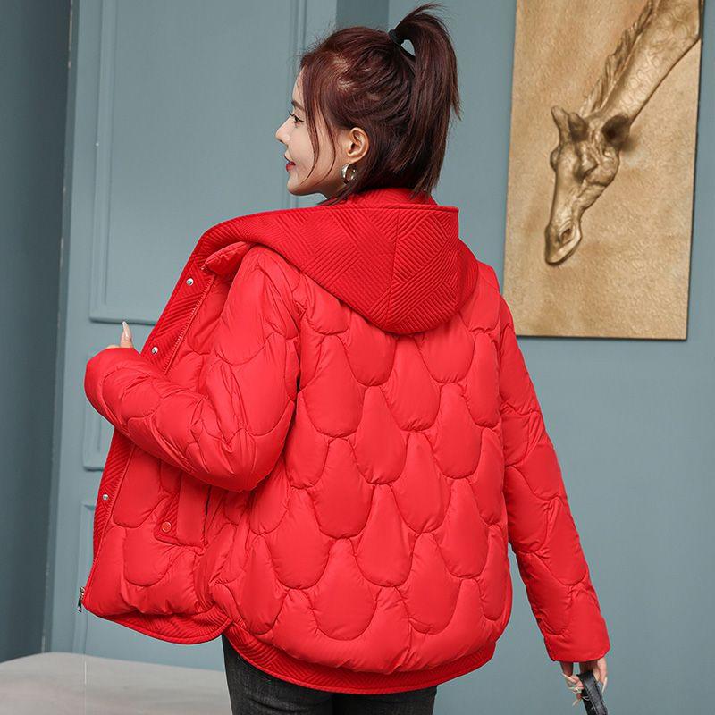 Winter Hooded Jacket Women Short Warm Loose Korean Style Clothes with Cotton Padded Jackets