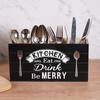 Desktop Kitchen Cutlery Holder Organize Forks, , Spoons and Fork Storage Box Vintage Style for