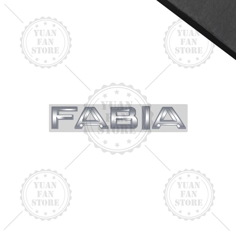 ABCDGG1 Bright Silver For Skoda Kodiaq Karoq Kamiq Superb Octavia Rapid 4X4 Fabia Yeti Metal Badge 3D Stickers Car Trunk Body Decal