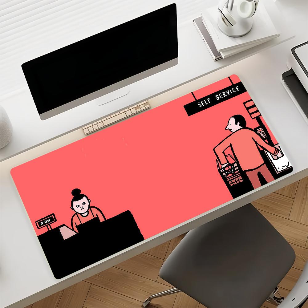 Арт JJean JJullien Коврик для мыши Нескользящий Резиновый Компьютерный коврик Геймерский Баланс Декорация Deskmat Ноутбук Офис Большой