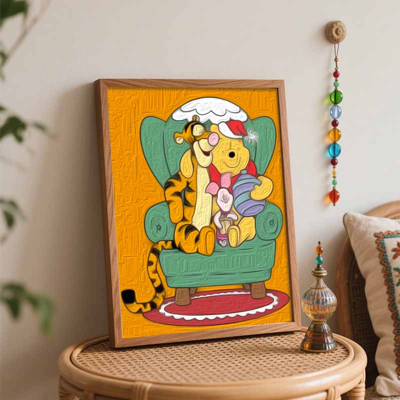Disney Oil Painting Kit Painting Winnie The Pooh Home Bedroom Wall Decor Gift