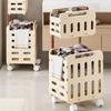 Rolling Laundry Hamper Travel Laundry Basket With Handle Double Layer Hamper Clothes Storage With Wheels For Socks Underwear