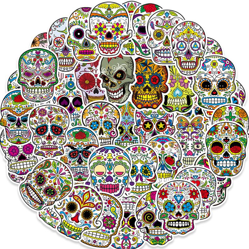 50Pcs The Phantom Terror Skull Graffiti Stickers Waterproof Pvc Laptop Suitcase Refrigerator Skateboard Decoration Stickers