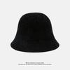 Autumn and Winter Solid Color Warm Hat for Women Japanese Simple Knitted Fisherman Hat Korean Face-showing Small Chenille Casual Basin Hat