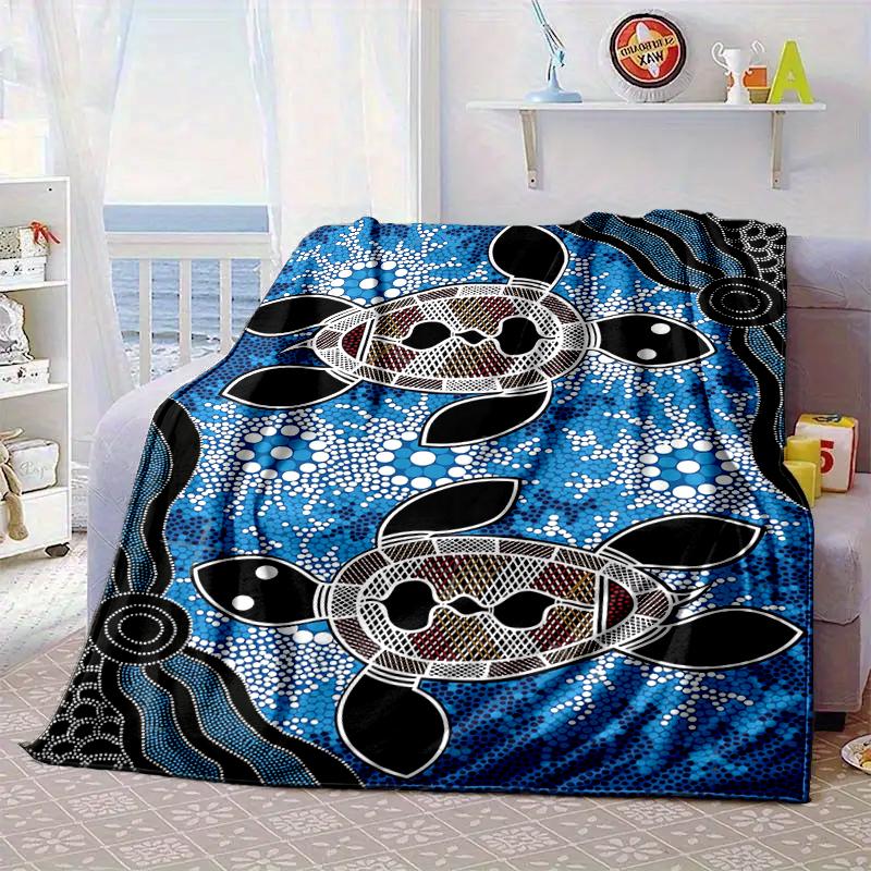 Australian Aboriginal Style Blanket Flannel Blanket Throw Blanket Sofa Cover Blanket Soft Premium Blanket Picnic Blanket Tv Blanket Gifts