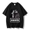 British Street Oasis Band Oasis Loose Fashion Versatile Trendy Brand Short-sleeved Clothes Half-sleeved Cotton Couple T-shirt