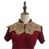Three Styles Cotton Fake Collar Shawl Wrap Hollow Out Floral Doll Collar Detachable Shirt False Collar Blouse Top Accessories