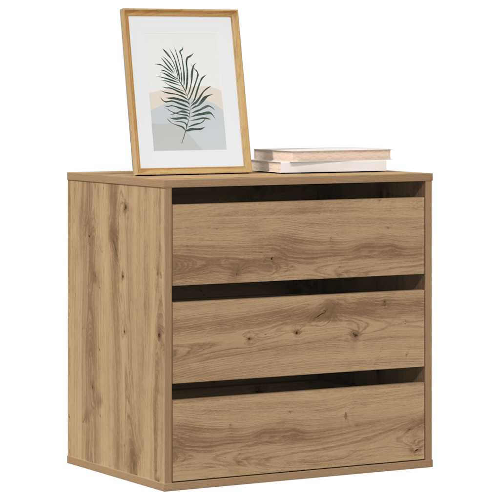 Artisan Oak Chest of Drawers 60 x 41 x 58 cm Engineered Wood