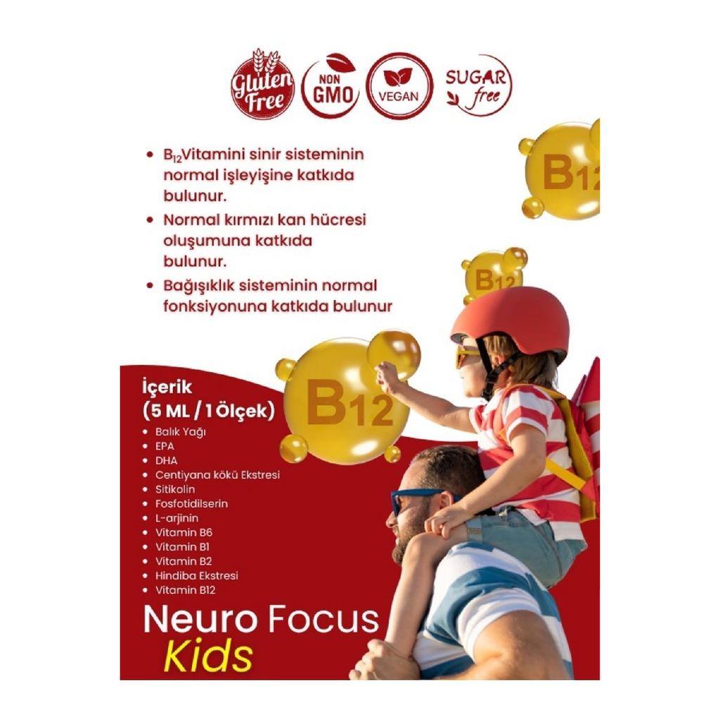 Neurofocus Kids Citicoline Fish Oil L-arginine Phosphotydilesin Syrup 150 Ml