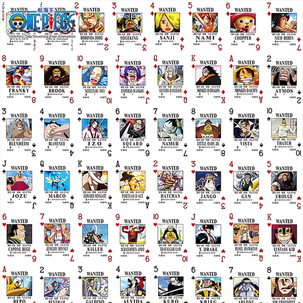 1 шт. Официальная колода игральных карт с плакатамиWanted из One Piece | Аниме-покер для вечеринок и коллекционеров | Игра для снятия стресса и идеальный подарок.