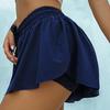 Юбка Дышащая Эластичная Двухслойная Женская Спортивная Шорта для Бега
