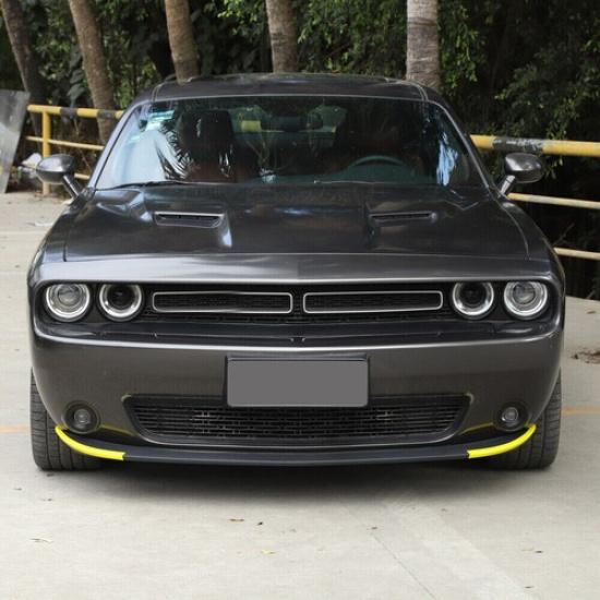 Front Bumper Lip Cover Strip Trim Frame Bezel For Dodge Challenger 2015+ Yellow