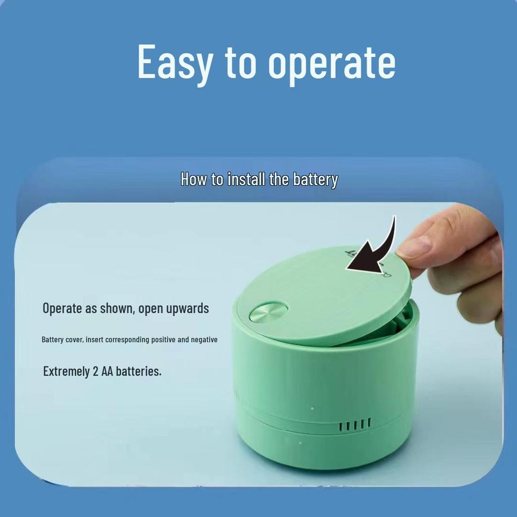 Portable Wireless Mini Vacuum for Desktops – Ideal for Students and Home Use