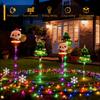 6PC/set Solar Candy Christmas Tree Garden Lights Outdoor Waterproof Lawn Lamp LED Decoration Stake Lights For Yard Festive Party