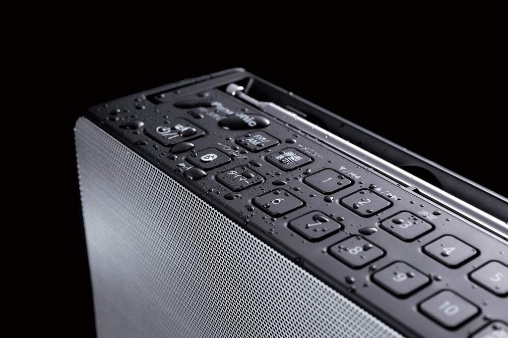 Panasonic RF-300BT-K Radio, FM/AM, Wide FM, Bluetooth Compatible, IPX4 Equivalent, Water-Resistant, Black