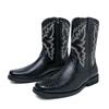 Высококачественные готические ботинки Мужской тренд Ковбойские ботинки в западном стиле Мужские ботинки для улицы Британские мужские ботинки Удобные ботильоны для мужчин