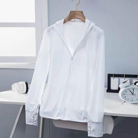 Женское солнцезащитное пальто с защитой от УФ-лучей, велосипедное пальто на открытом воздухе с длинным рукавом и молнией с капюшоном