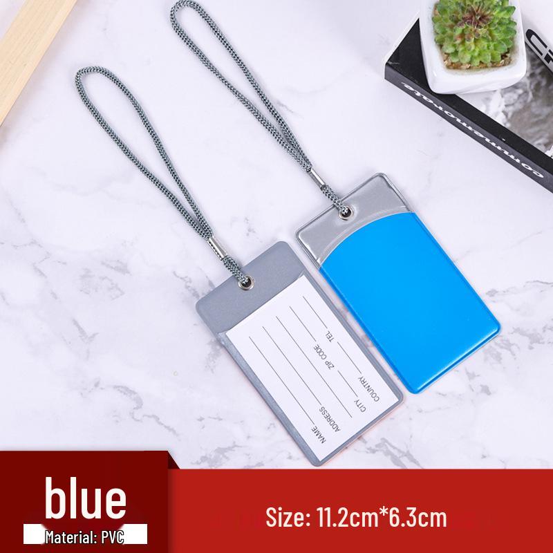 Персонализированная многоцветная ПВХ бирка для багажа со шнурком и карточкой для информации