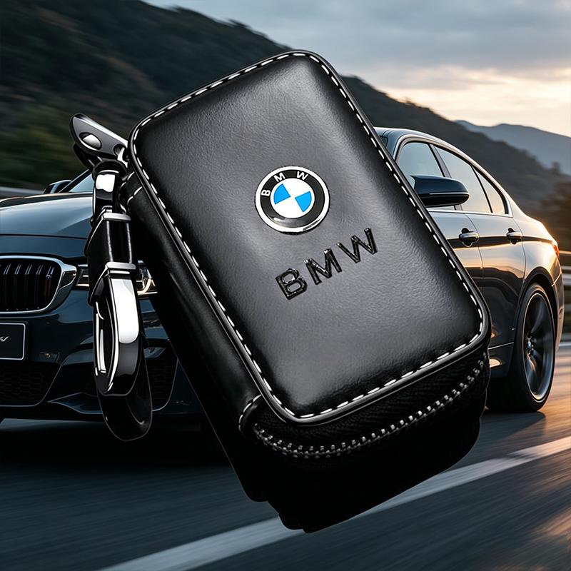 YSD4156 Car interior Key Bag Cover Case Leather Keys Organizer Zipper Car Key Chain Wallet For BMW M F25 F26 F15 F16 E90 E91