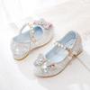 Girls' Princess Butterfly Crystal High Heel Shoes - Spring & Autumn Fashion Leather