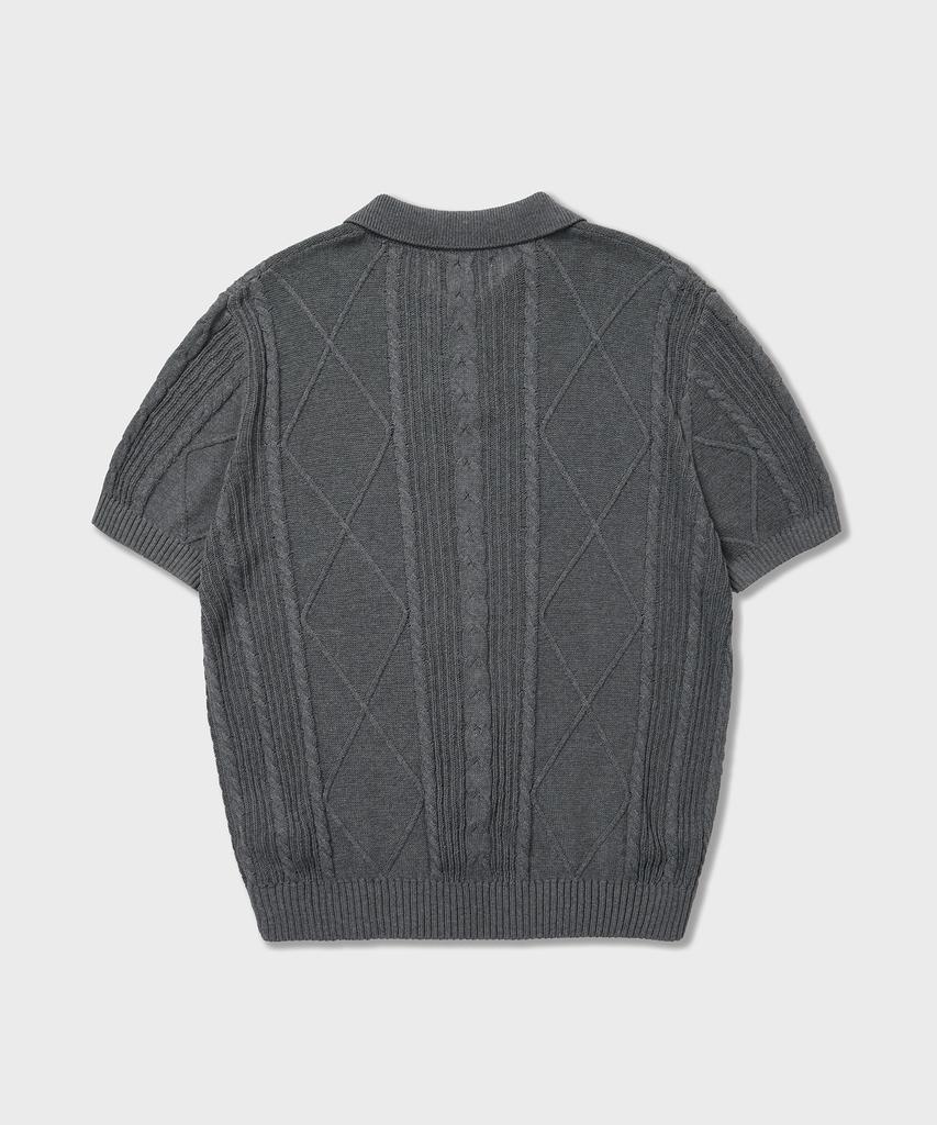 AMFEAST Seaman Knit Polo Gray