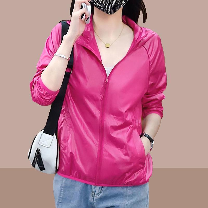 Breathable Hooded Sun Protection Clothing for Women In Summer - Loose Fit and Slimming Sunscreen Shirt Fashionable Short Jacket