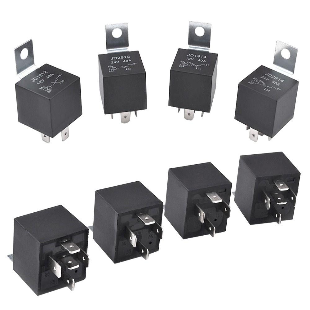With Harness Relay Socket Power Switch 4Pin 5Pin 4P 5P Car Relay Automotive Relay 12V 24V 40A