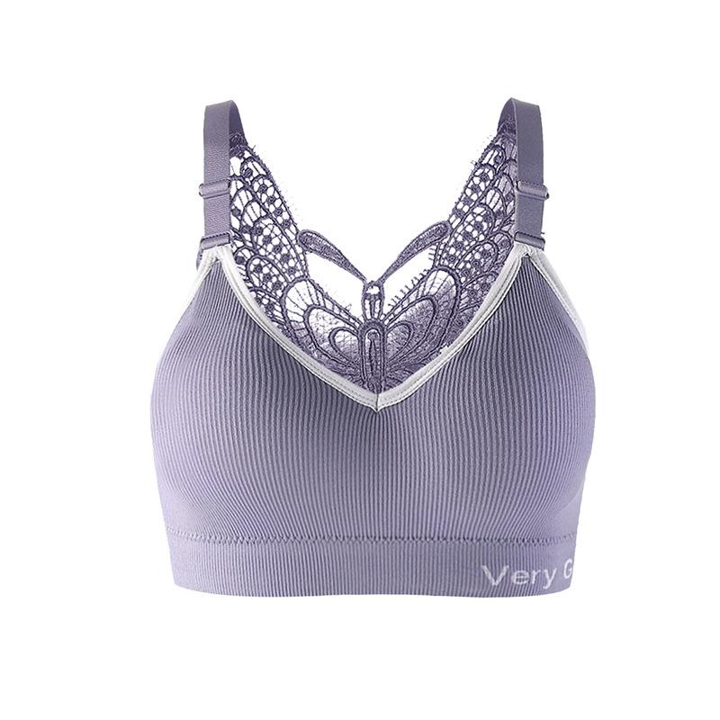 Бюстгальтер с бабочкой на спине большого размера, женское нижнее белье, бесшовное нижнее белье без шрамов и стальных колец, удобное и ноское