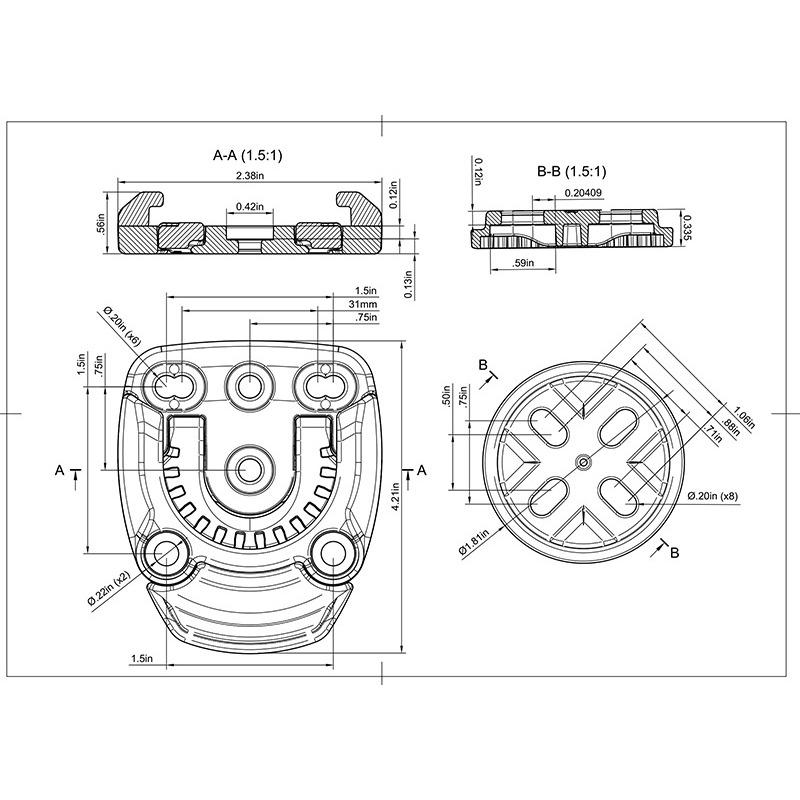 3 Types Tactical Equipment Tek-Lok Tek-Mount MINI Quick Connect Mounting System for Knife Sheath Scabbard Holster Waist Clip