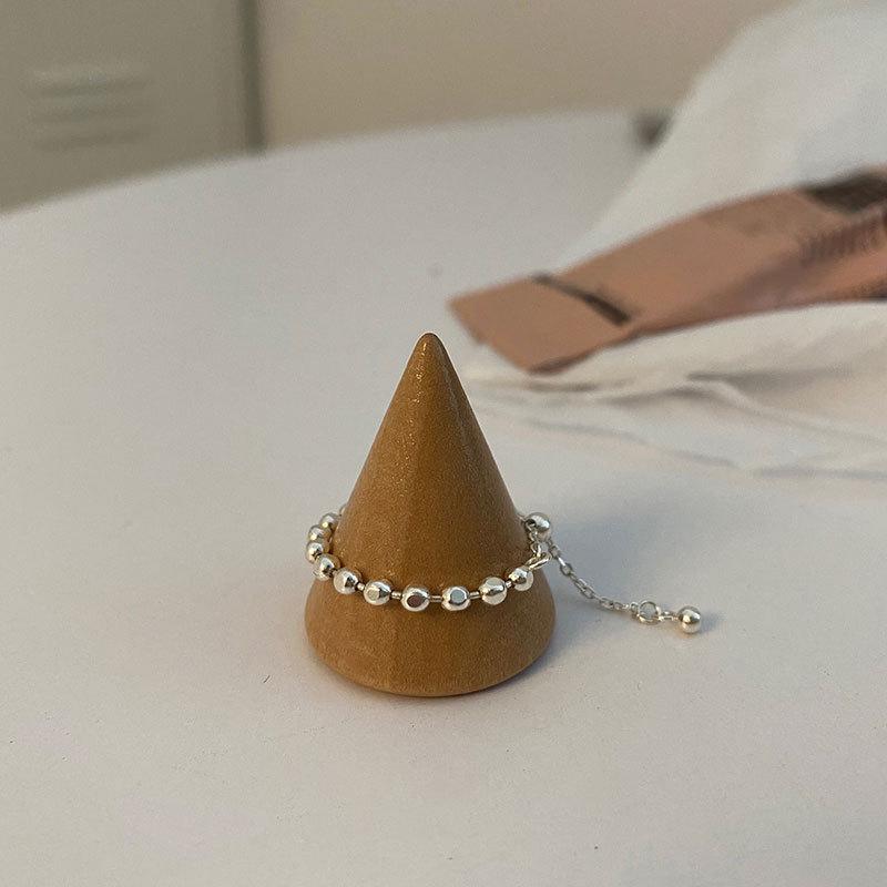 Современное корейское регулируемое серебряное кольцо, разработанное для женщин с модными деталями