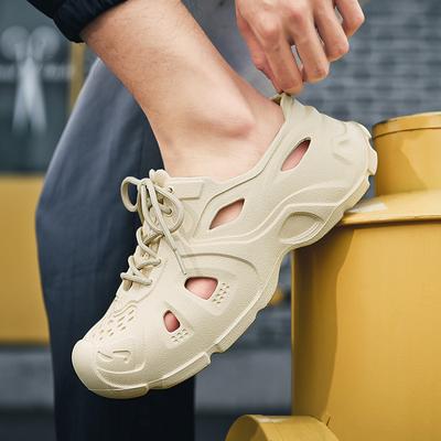 Модные мужские сандалии Paris Cave Shoes из легкого материала EVA Casual Hole для мужчин, сабо для дома, сада, пляжа, нескользящие мужские тапочки