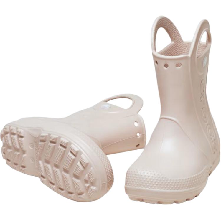 Crocs Управляйся с этим Универсальные Удобные Нескользящие Прочные Низкие Детские Туфли Обувь для Малышей Розовые 211056-6UR