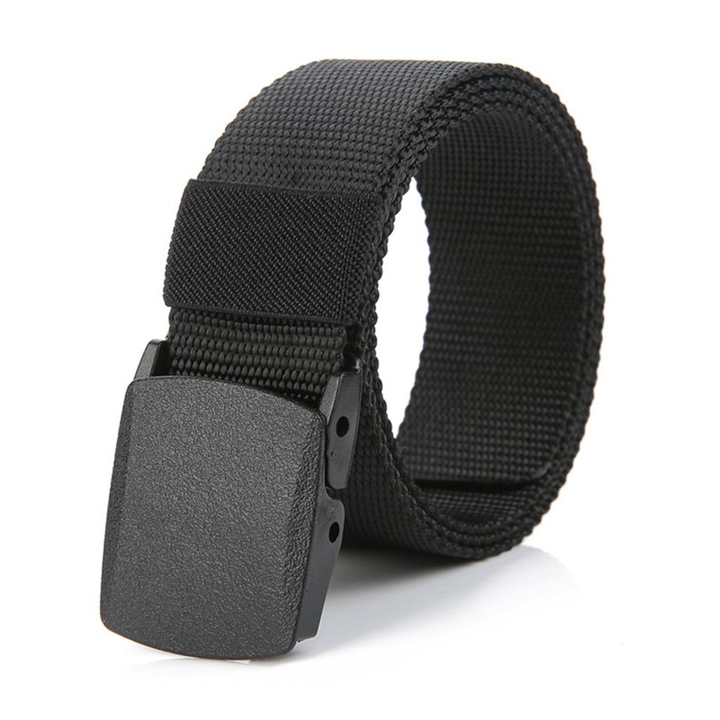 Мужской длинный холщовый нейлоновый пояс с пряжкой, безметалловый ремень безопасности в клетку