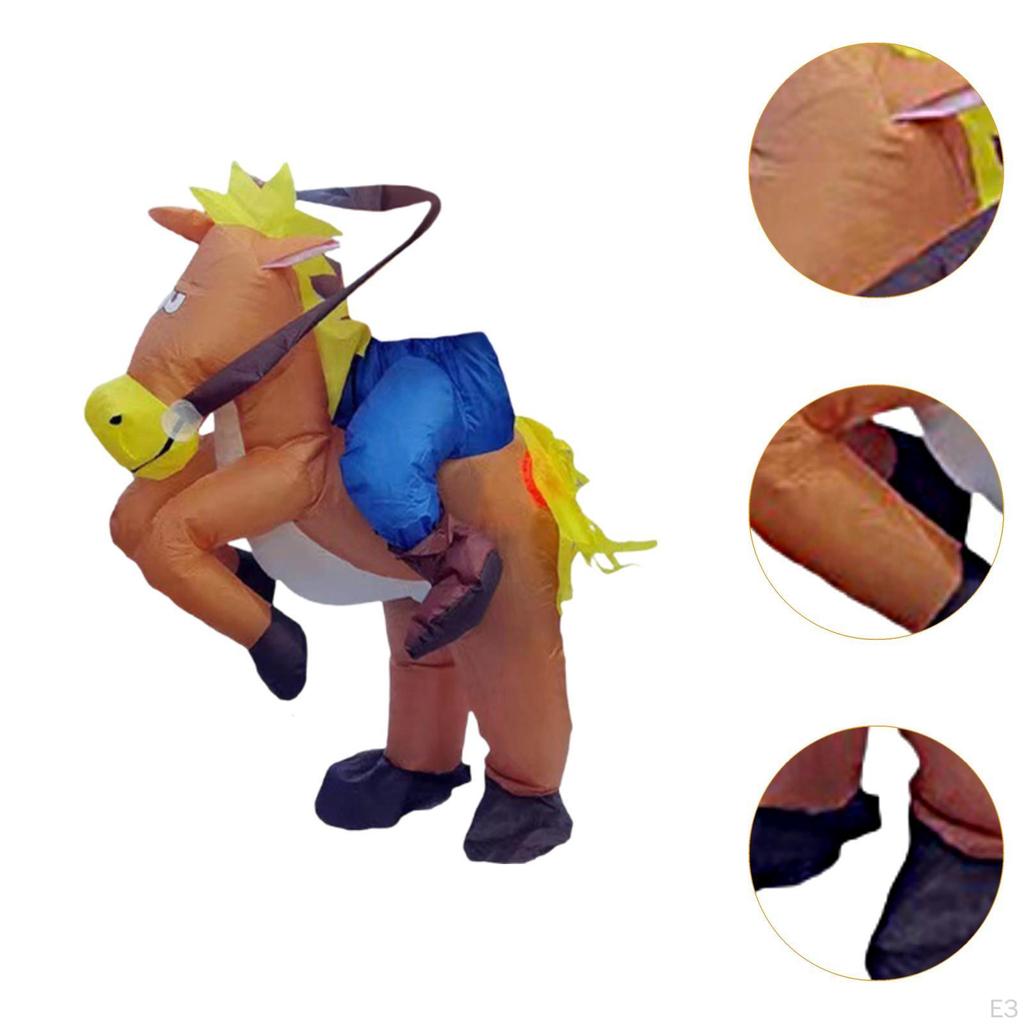 Надувной костюм одежда верхом на лошади для косплея Хэллоуина