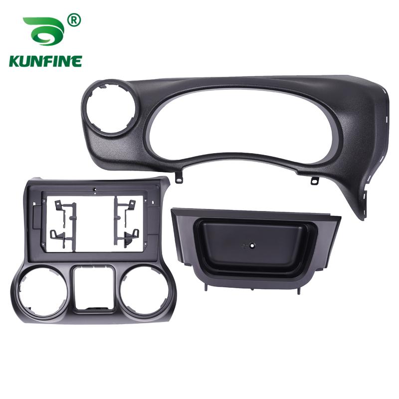 Car GPS Navigation Stereo For Jeep Wrangler 2015 2016 2017 Radio Fascias Panel Frame Fit 2Din 10.1 inch In Dash headunit screen