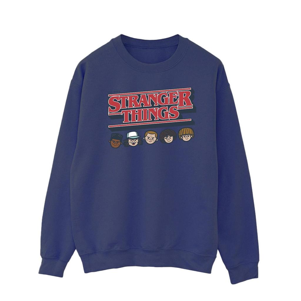 Netflix Mens Stranger Things Caricature Logo Sweatshirt