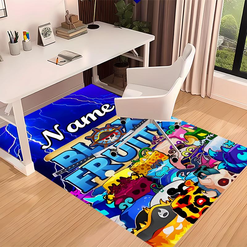 Custom personalization Game Blox Fruits Print Area Rug - Soft, Washable Non-Slip Indoor Mat,Living Room,Home&Office Decorative Rug
