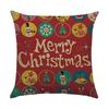 Festive Christmas Xmas Linen Cushion Cover With Elegant Single Side Printing Design