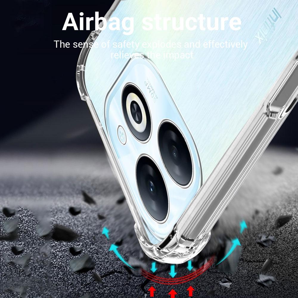Противоударный чехол Airbag для Infinix Smart 8 Pro Smart 8 Plus Прозрачный мягкий силиконовый чехол для телефона Infinix Smart 8 HD Itel P55 Cover