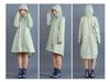 Women's Long-Length Cute Raincoat - Lightweight, Waterproof, Breathable Poncho for Hiking and Japanese Fashion Style.